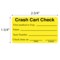 Nevs Label, "Crash Cart Check" 1-3/4" x 2-3/4" Yellow w/Black CS-12801 - alternate 2